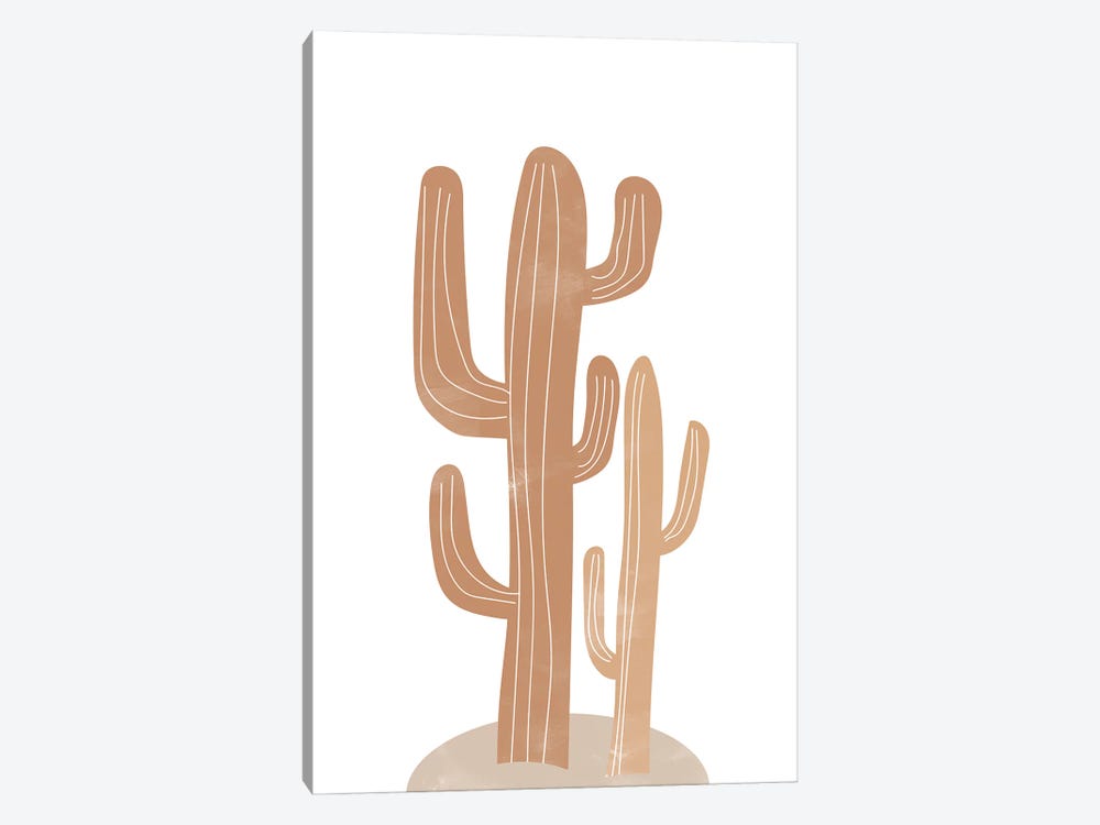 Beige Cactus by Nikki 1-piece Canvas Print