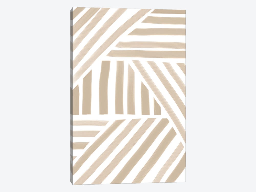 Beige Stripes by Nikki 1-piece Art Print