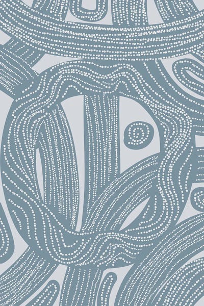 Blue Dotted by Nikki framed wall art