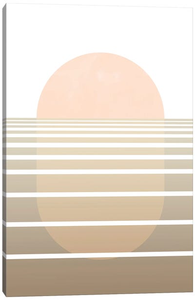 Sunset Abstract Canvas Art Print - Japandi