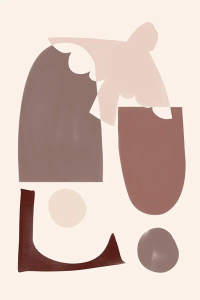 Nikki: Brown Cream Abstract by Nikki