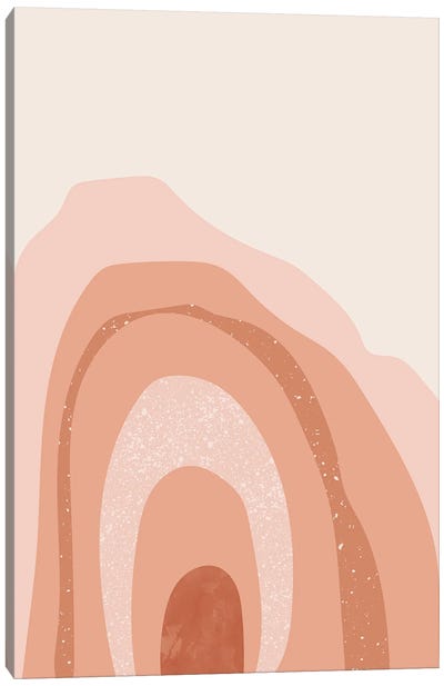 Pink Mountain Canvas Art Print - Adobe Abstracts