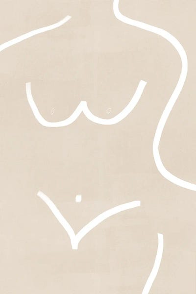 Beige Woman Shape by Nikki framed wall art