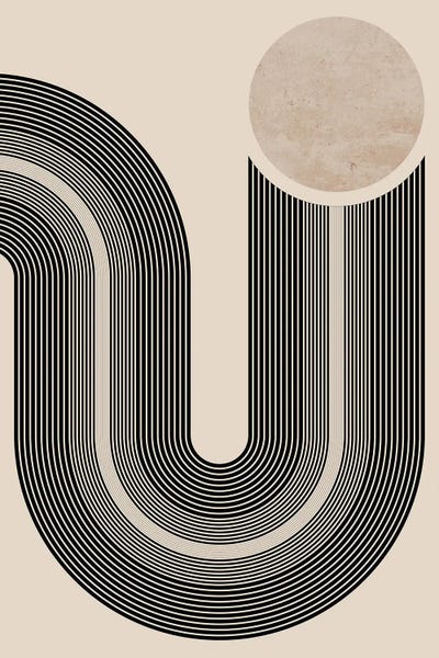 Black & Beige: Beige Circle Line by Nikki