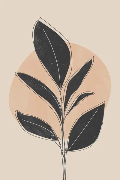 '70s Aesthetic: Black Tropical Plant by Nikki