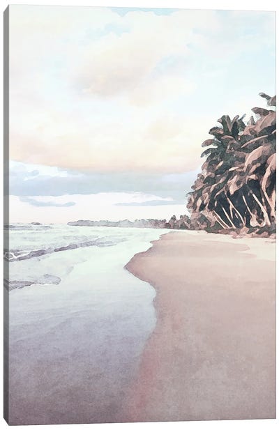 Beach Coconut Tree Canvas Art Print - Nikki