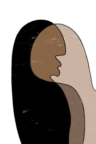 Beige Black Woman Art by Nikki framed wall art