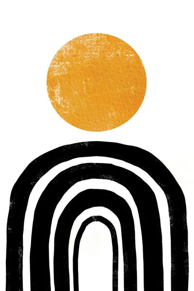 Minimalist Bohemian Decor: Yellow Black Arch by Nikki