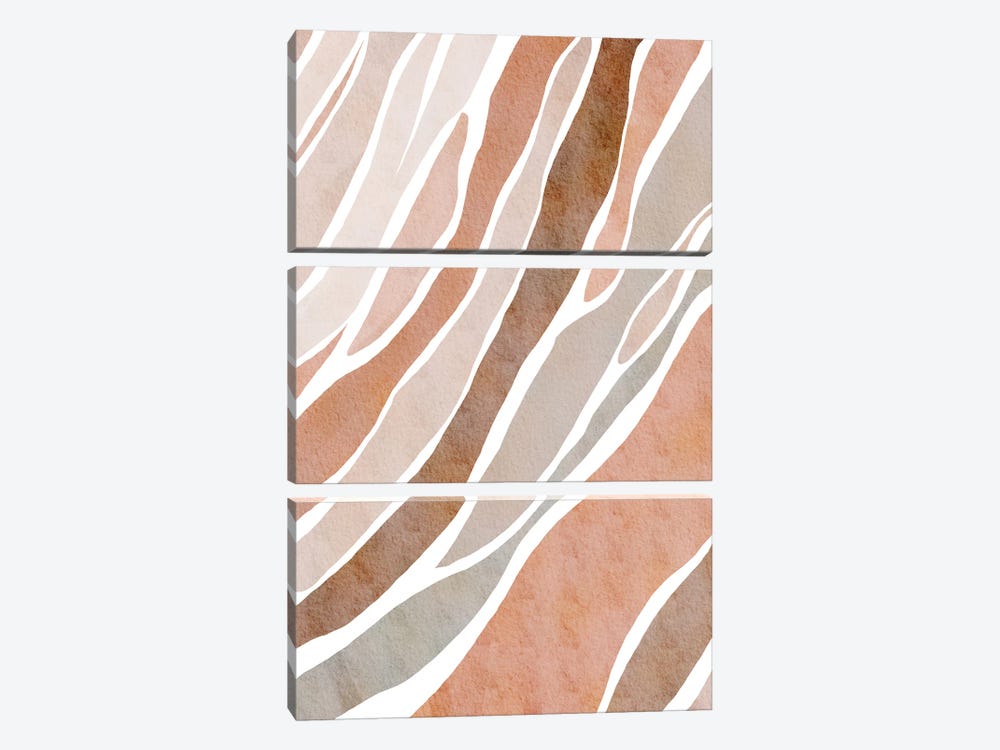 Pastel Camouflage Pattern by Nikki 3-piece Canvas Print