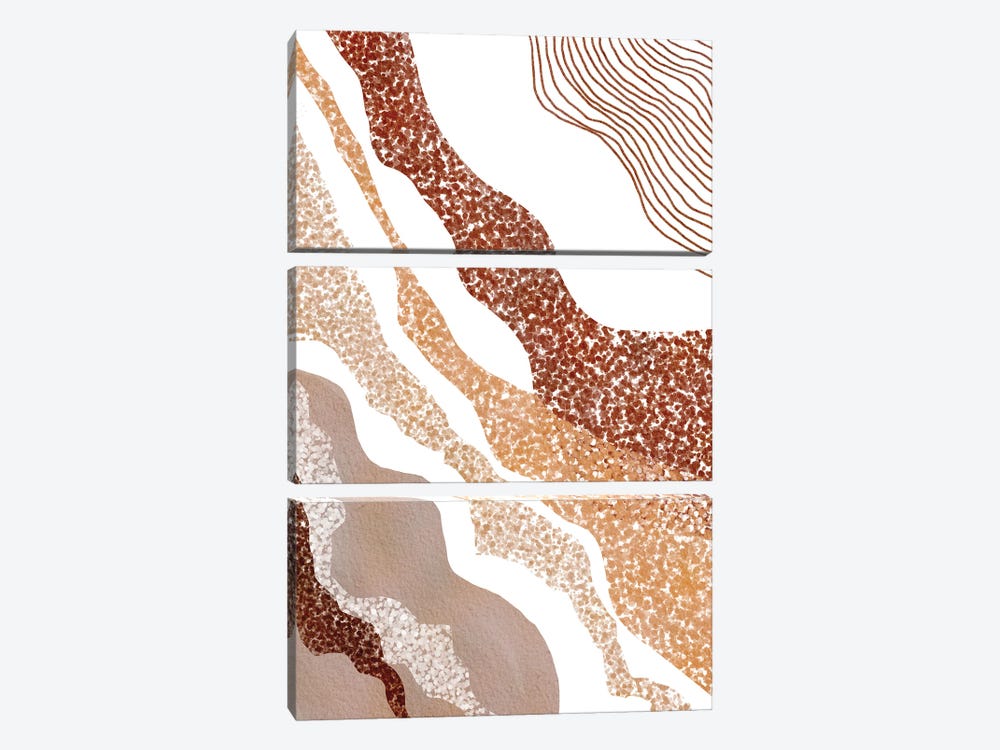 Earth Tone Abstract by Nikki 3-piece Canvas Wall Art
