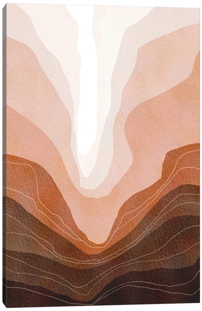 Layered Terracotta Colors Canvas Art Print - Adobe Abstracts