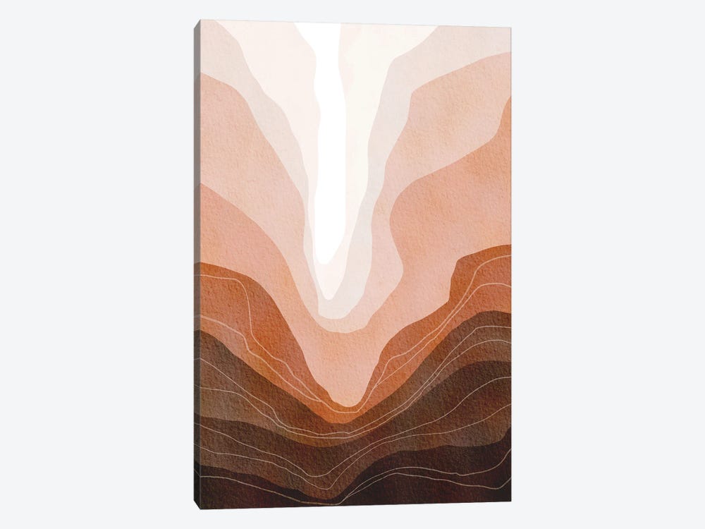 Layered Terracotta Colors by Nikki 1-piece Canvas Artwork