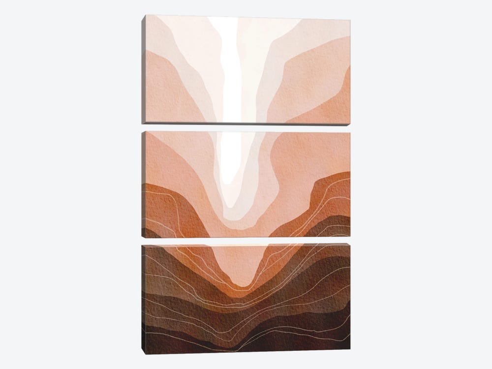 Layered Terracotta Colors by Nikki 3-piece Canvas Wall Art