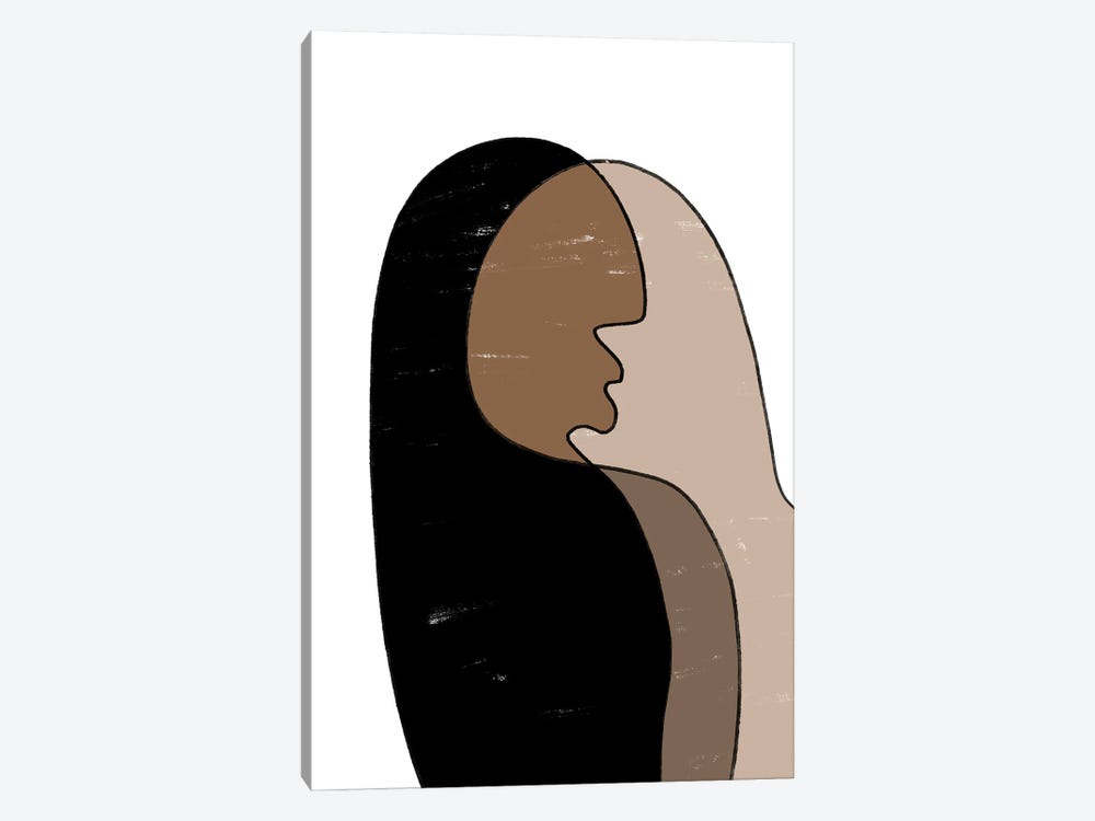 Beige Black Woman Art by Nikki 1-piece Canvas Wall Art