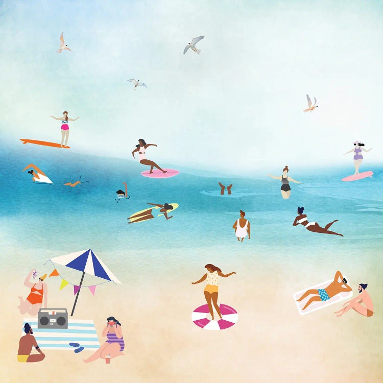 The Beach II by Nikki Chu wall art