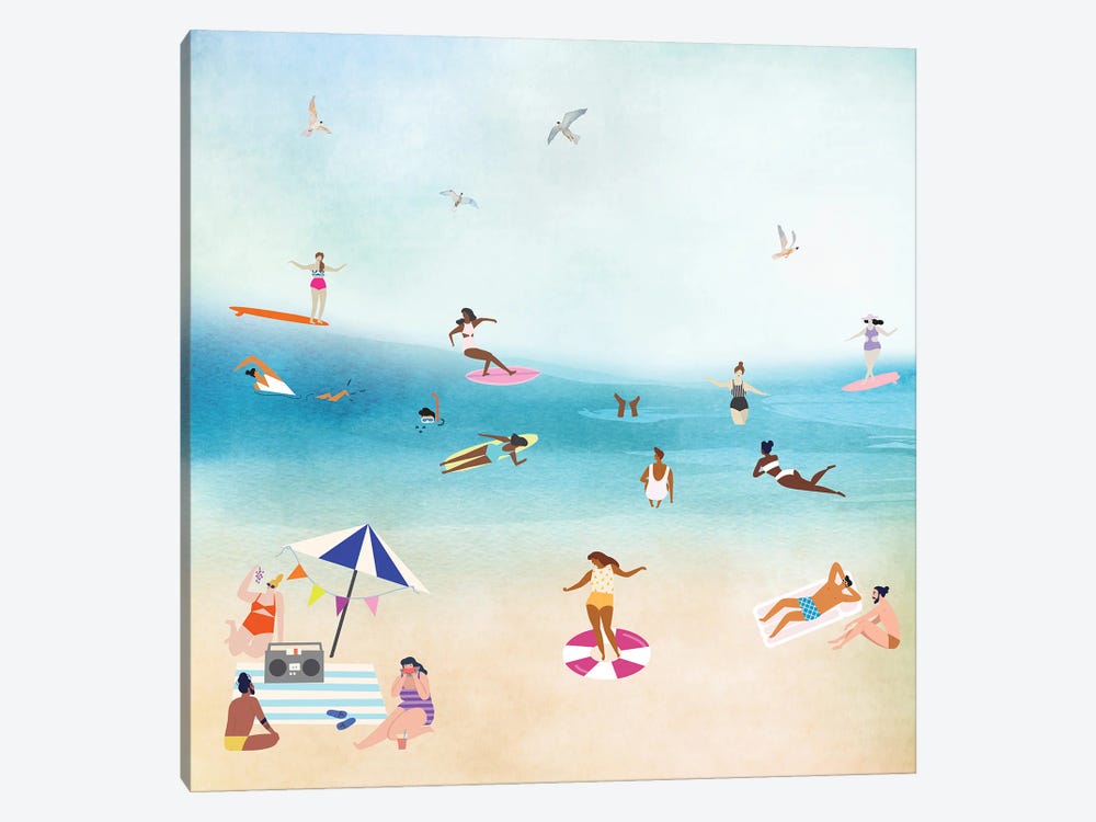 The Beach II by Nikki Chu 1-piece Canvas Wall Art