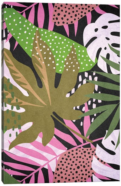 Tropical Graphic Canvas Art Print - Monstera Art