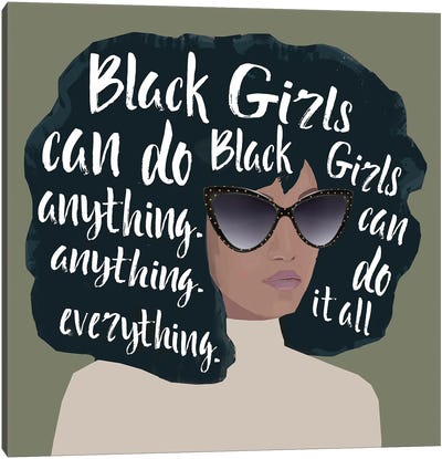 Black Girls Can Do II Canvas Art Print - Nikki Chu