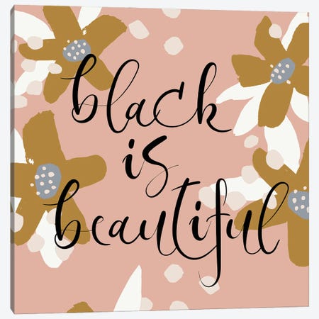 Black Is Beautiful II Canvas Print #NKK107} by Nikki Chu Canvas Print