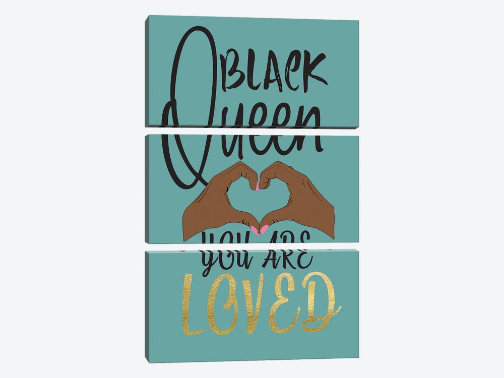 Black Queen Loved by Nikki Chu 3-piece Art Print