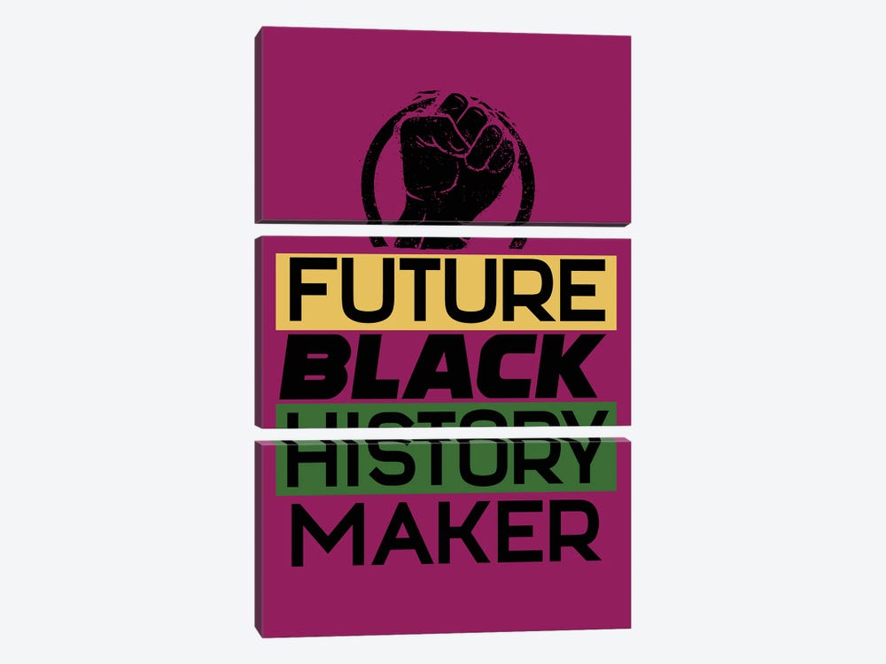 Future Black History II by Nikki Chu 3-piece Canvas Print