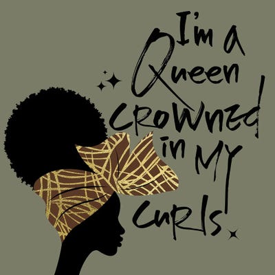 Im A Queen Curls by Nikki Chu multi panel art