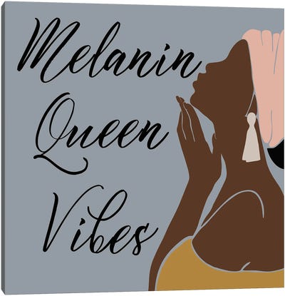 Melanin Queen Vibes Canvas Art Print - Nikki Chu