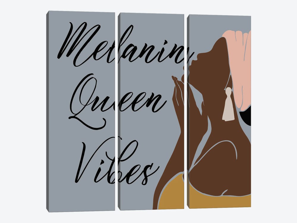 Melanin Queen Vibes by Nikki Chu 3-piece Canvas Wall Art