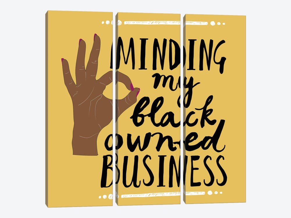 Minding My Black II by Nikki Chu 3-piece Canvas Art Print