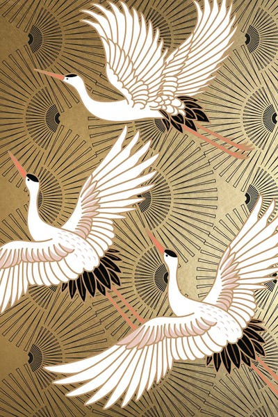 Nikki Chu: Crane Japenese II by Nikki Chu