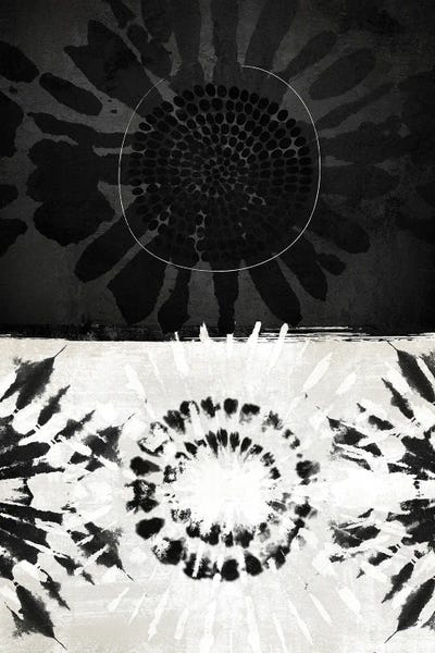 Large Black & White Art - Canvas Prints: Flower Tribal III by Nikki Chu