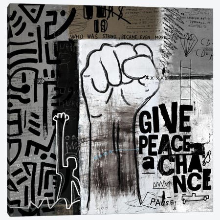 Give Peace A Chance Canvas Print #NKK35} by Nikki Chu Canvas Artwork