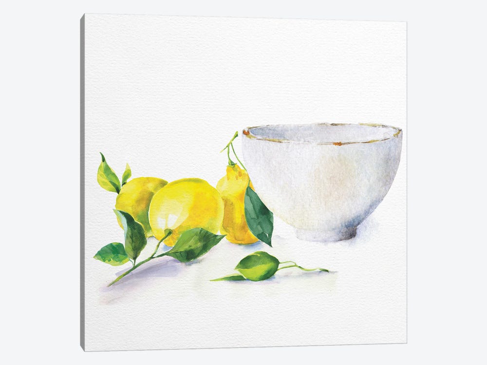 Lemon Bowl by Nikki Chu 1-piece Canvas Art