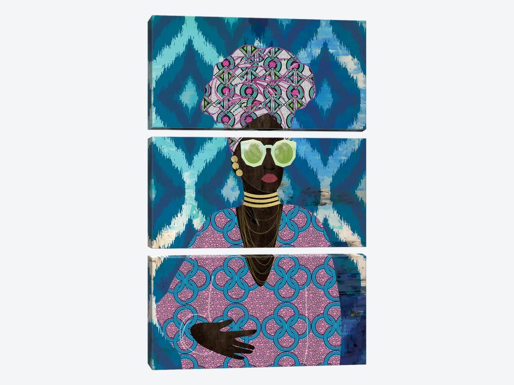 Modern Turban Queen I 3-piece Canvas Art Print
