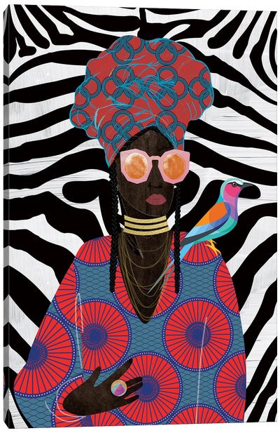 Modern Turban Queen II Canvas Art Print - Nikki Chu