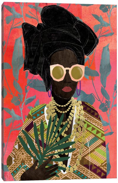 Modern Turban Woman I Canvas Art Print - Black Art