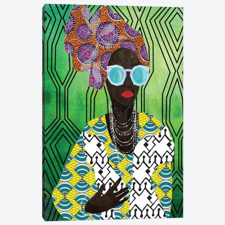 Modern Turban Woman IV Canvas Print #NKK57} by Nikki Chu Canvas Art