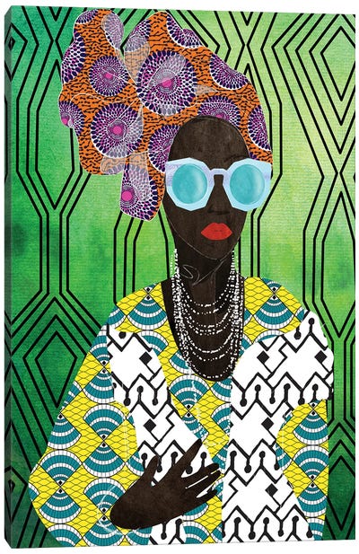 Modern Turban Woman IV Canvas Art Print - Women's Top & Blouse Art