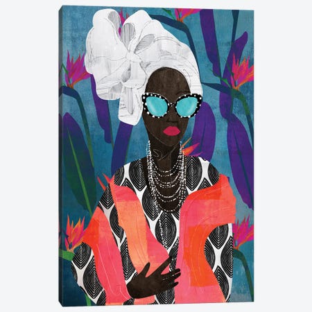 Modern Turban Woman V Canvas Print #NKK58} by Nikki Chu Canvas Art Print