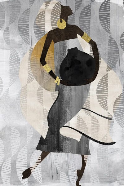 Bohemian Décor: Neutral Dancing Woman II by Nikki Chu