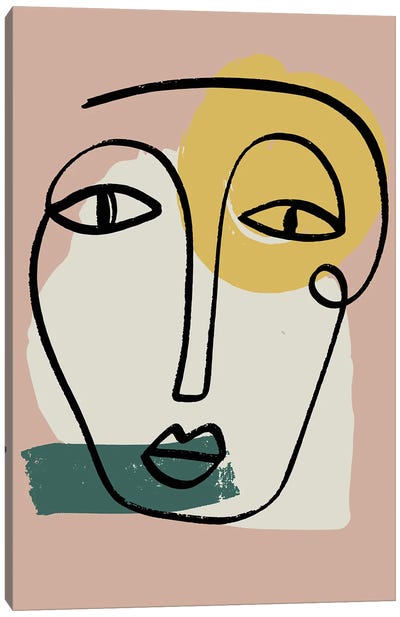 Newstalgia Face II Canvas Art Print - Green with Envy