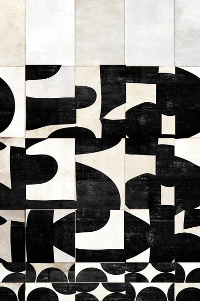 Large Black & White Art - Canvas Prints: Scramble by Nikki Chu