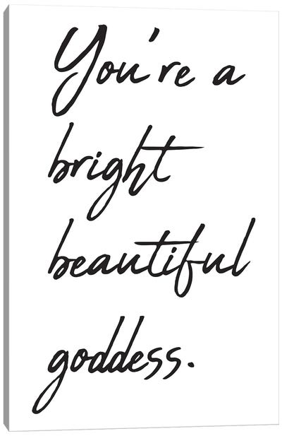You're A Bright Beautiful Canvas Art Print - Nikki Chu