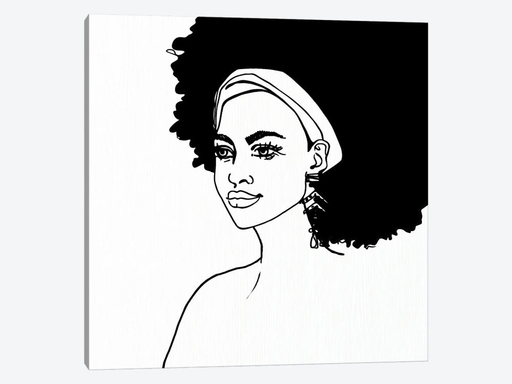 Afro Girl by Nikki Chu 1-piece Canvas Art Print
