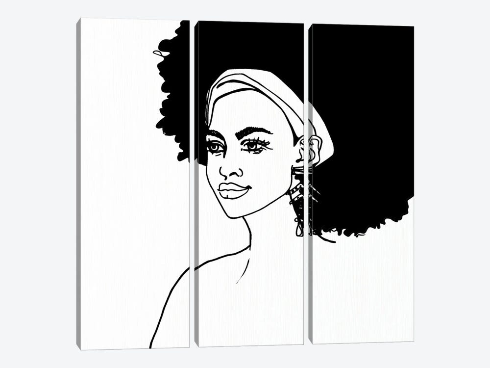 Afro Girl by Nikki Chu 3-piece Art Print