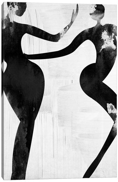 Let's Dance Love I Canvas Art Print - Silhouette Art