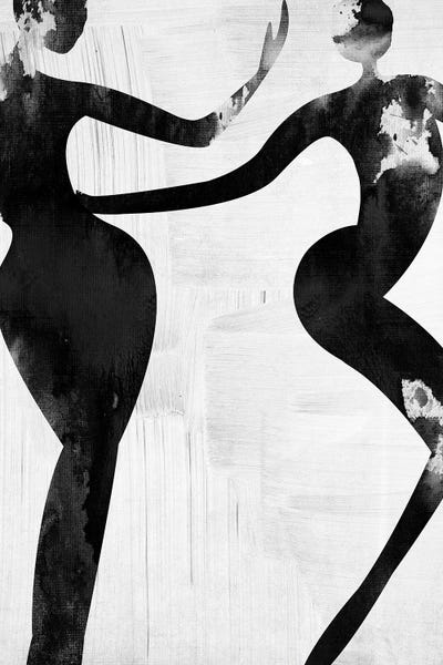 Large Modern Art - Canvas Prints: Let's Dance Love I by Nikki Chu