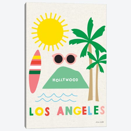 City Fun Los Angeles Canvas Print #NKL12} by Ann Kelle Canvas Wall Art