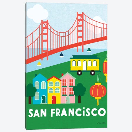 City Fun San Francisco Canvas Print #NKL14} by Ann Kelle Art Print