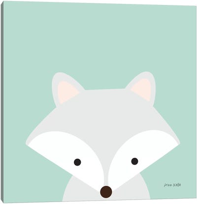 Cuddly Fox Canvas Art Print - Ann Kelle